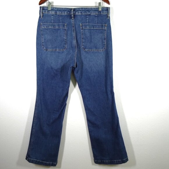 Ralph Lauren High Rise Jeans Women's Size 12 Blue Denim Flared Casual - Picture 4 of 10